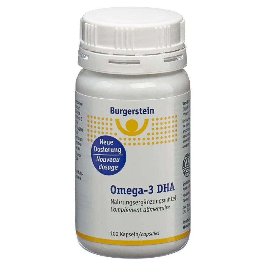 Gold Vita Online Swiss Pharmacy BURGERSTEIN Omega-3 DHA soft capsules Ds 100 pieces 04048920