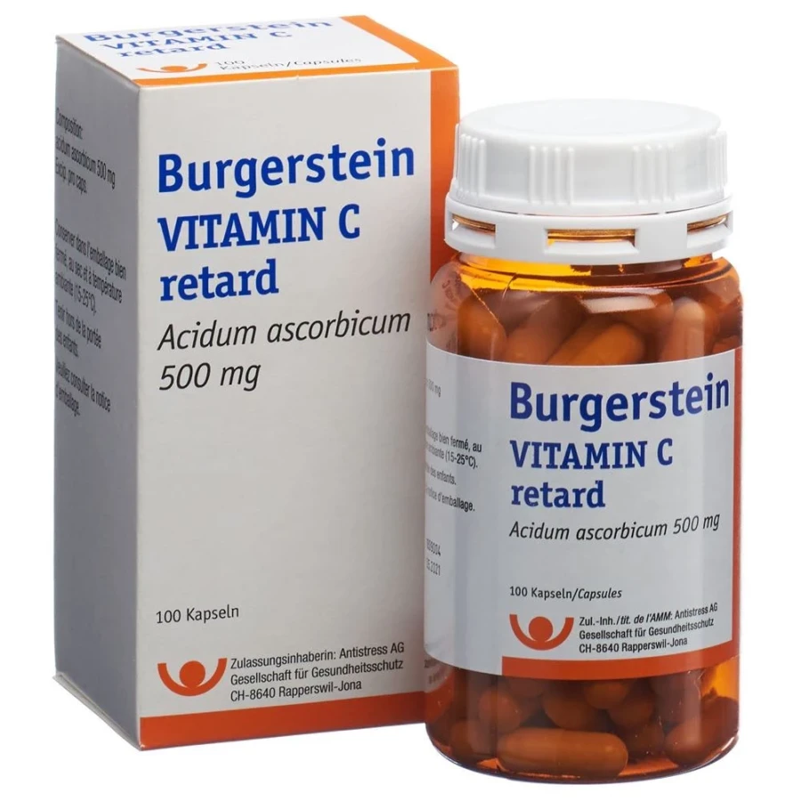 Gold Vita Online Swiss Pharmacy BURGERSTEIN Vitamin C Ret Kaps 500 mg Ds 100 pieces 06739189