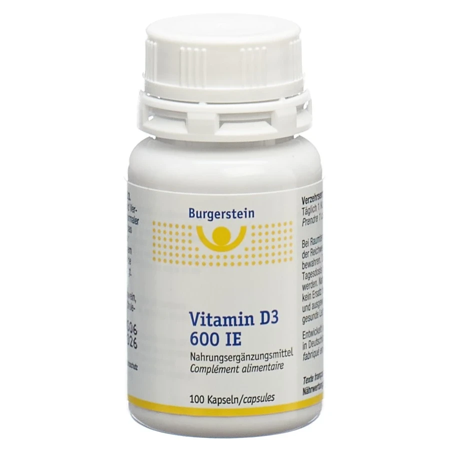 Gold Vita Online Swiss Pharmacy BURGERSTEIN Vitamin D3 caps 600 IU 100 pieces 06091601