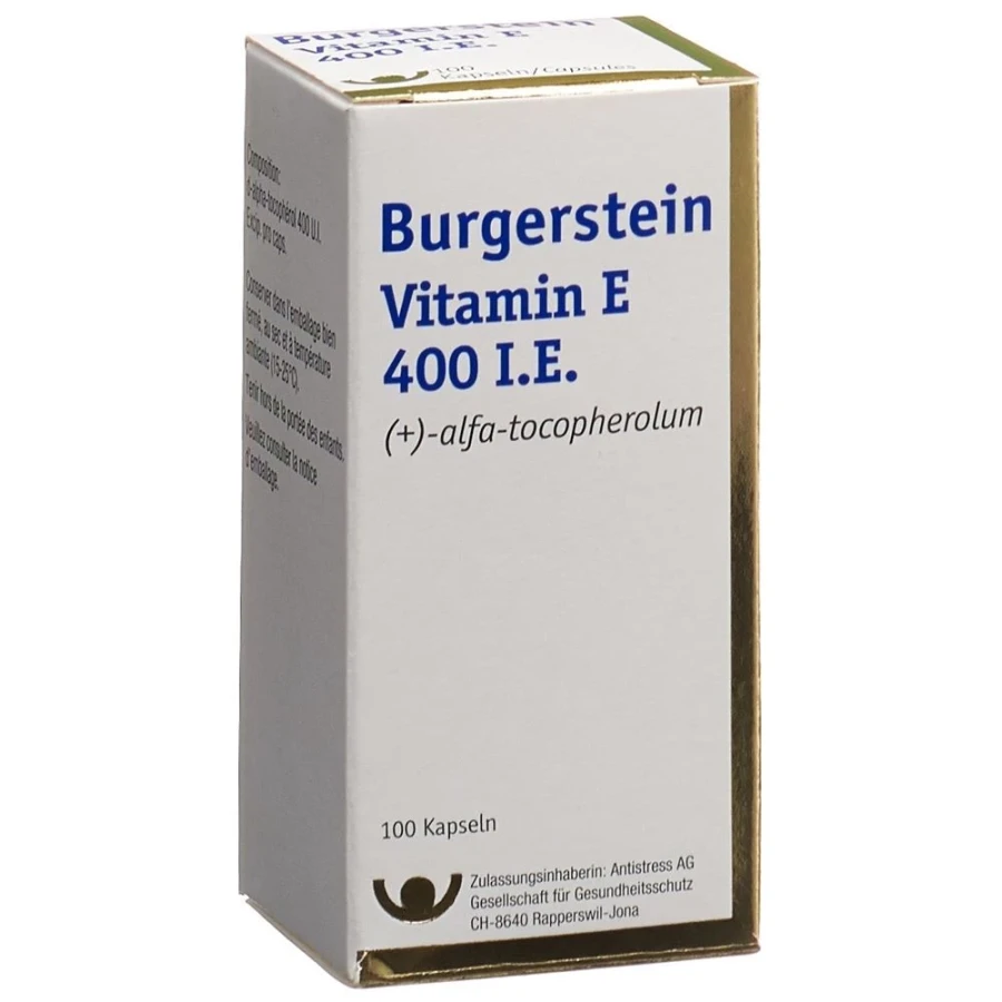 Gold Vita Online Swiss Pharmacy BURGERSTEIN Vitamin E soft caps 400 IU Ds 100 pieces 00971637