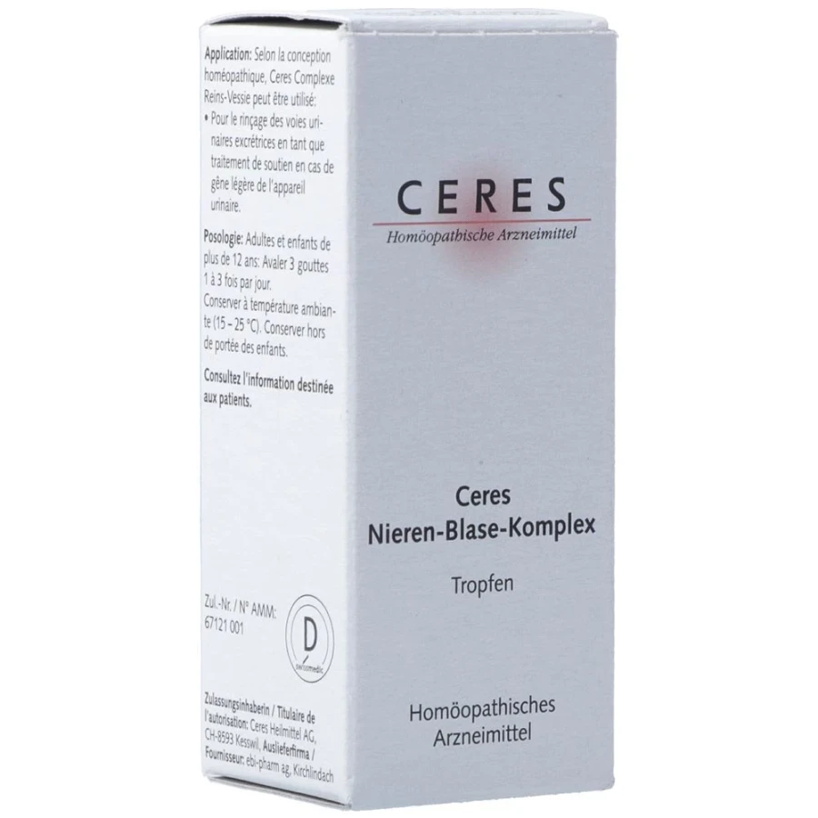 Gold Vita Online Swiss Pharmacy CERES kidney-bladder complex drops Fl 20 ml 07766682